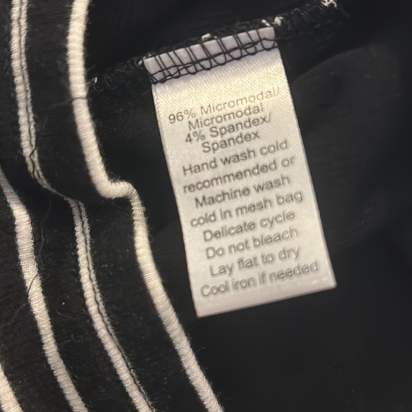 ATM Anthony Thomas Meililo Dip Dye Stripe Dress in Black Combo Medium - Picture 6 of 6